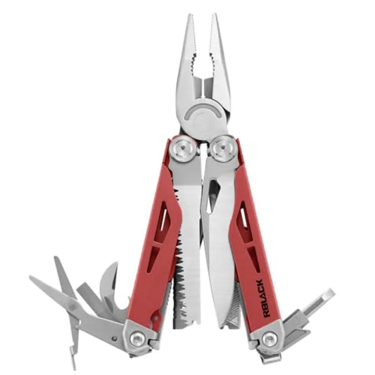 Multitool 21-in-1 for Work Home Garden DIY Auto: Heavy-duty Stainless Steel Black with Safety Locking Spring-Action Scissors