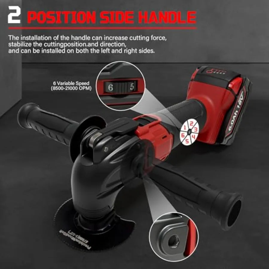 Oscillating Multi Tools for Milwaukee 18V Battery Multi-Use Grinding Tool 4°Oscillation Angle 6 Variable Speeds Quick-fit Blade