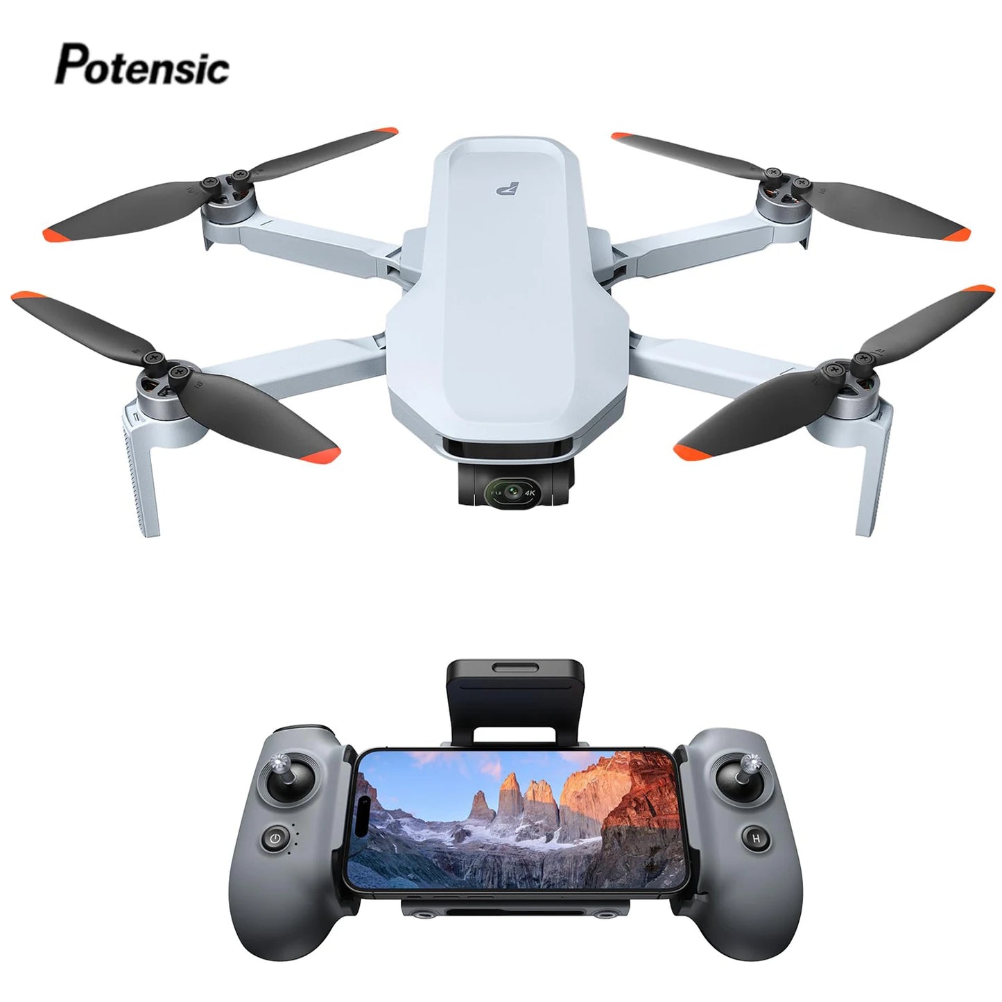 ATOM 2 Camera Drone, 4K HDR Video, 8K Photo, 3-Axis Gimbal, Under 249g, Vertical Shooting,10-KM, AI Night Shot, AI Tracking