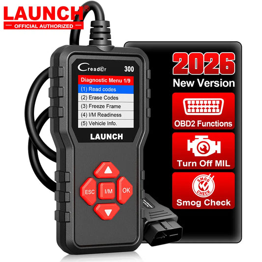 LAUNCH X431 CR300 OBD2 SCANNER CAN Auto Code Reader Diagnostic Tools I/M Engine Battery Tester Lifetime Free Update